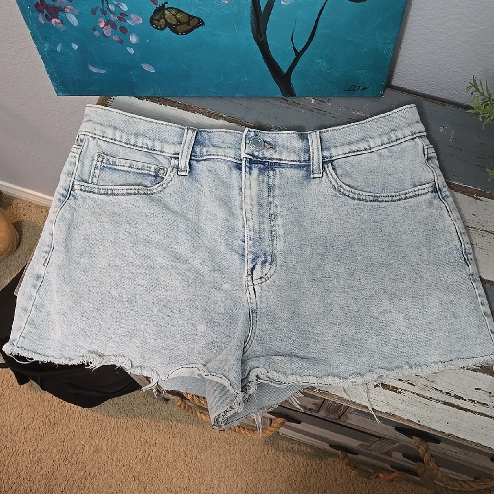 Denim High-Waisted Shorts
